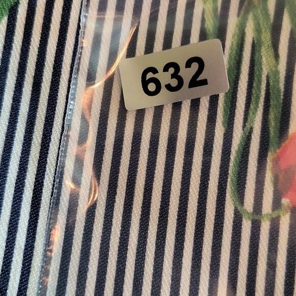 Jules & Leopold Ankle Pants Women's Sz M Multicolor Striped Floral Elastic Waist - Picture 13 of 13